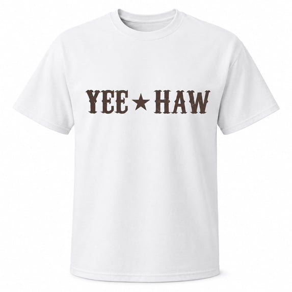 Yee Haw Western Graphic T-Shirt, Unisex Classic Fit Cotton Tee