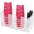thumbnail image 1 of YeeBeny Cup Holder with Marker Slot, Acrylic Party Cup Organizer Storage Party Cup Dispenser Cup Mark Your Cup, Single Cup Dispenser, Disposable Cup Dispenser, Perfect for Any Occasion, 1 of 9