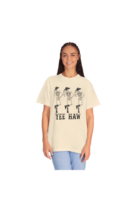 YeeHaw Howdy Shirt, Dancing Skeleton Cowboy Tee