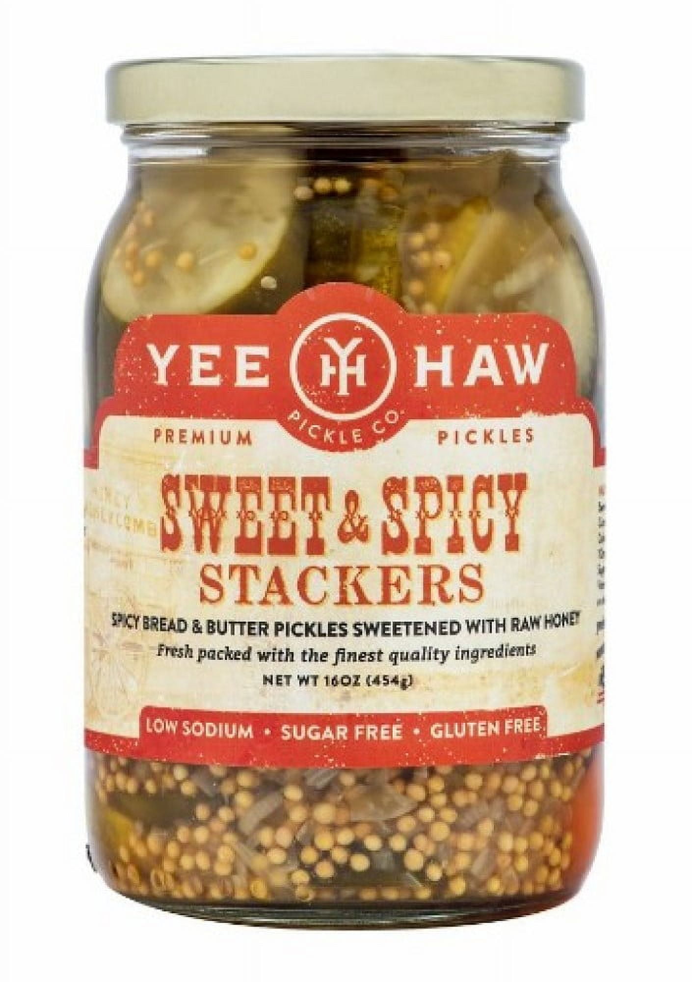 YeeHaw Pickle Company 405 Sweet & Spicy Stackers, Bread & Butter