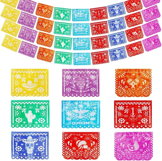 FuturePlusX Mexican Papel Picado Banner – 18ft Day Of The Dead Party Decor - View #7