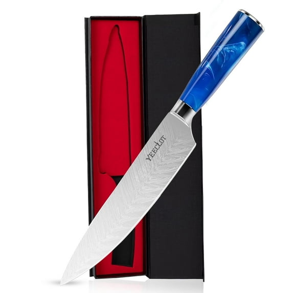 Yeeclot Chef Knife, 8 inch Japanese Knife, High Carbon Stainless Steel Sharp Knife, Professional Kitchen Knife, Chopping Knife