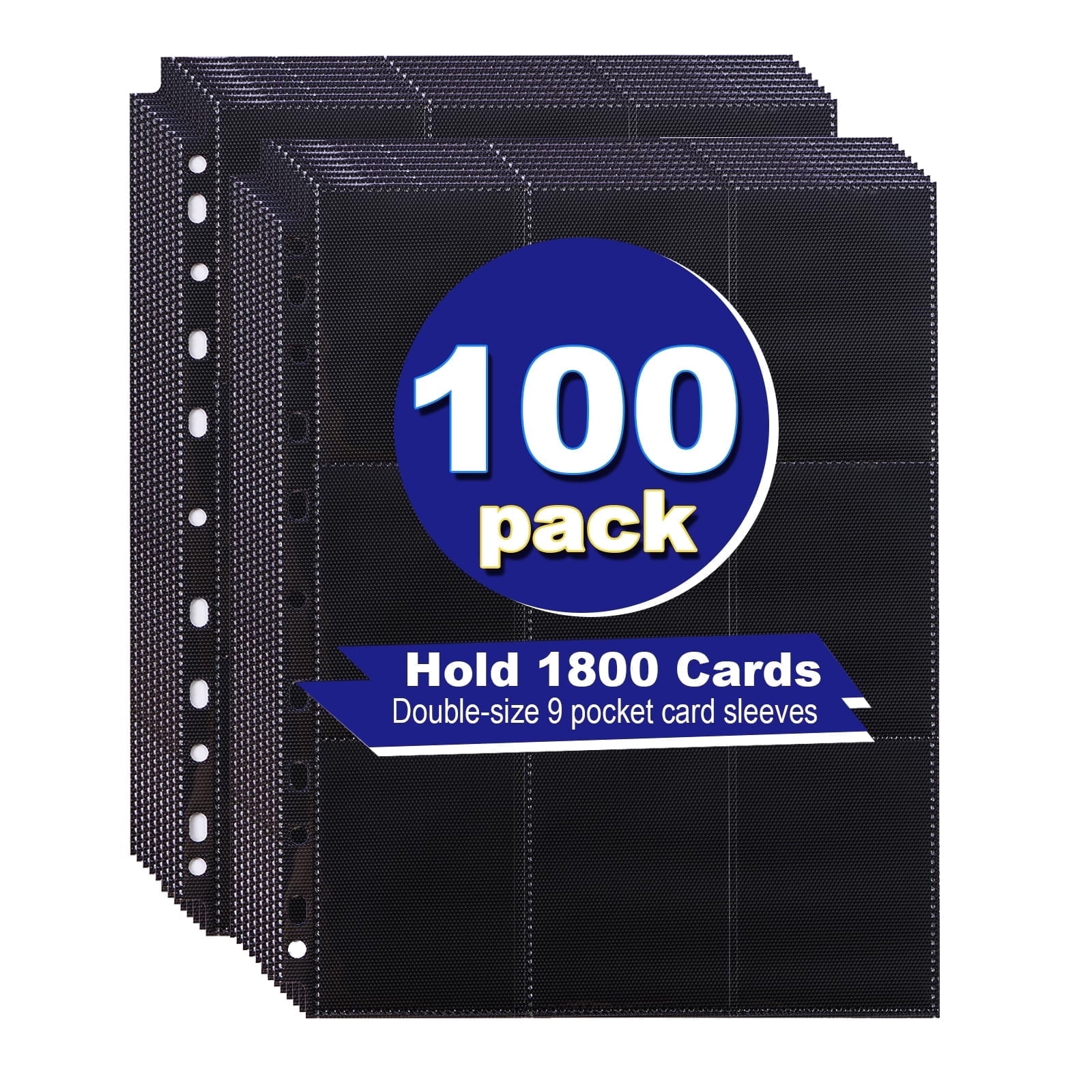 9 pocket card sleeves 100-pack Ultra Pro Trading – Card Sleeves for Binder – Platinum Series Pages for Cards & Memorabilia – Archival Safe, UV Protection & Pockets are top loading style and sized to fit standard (2.5′′ x 3.5′′ trading cards 9 Pocket Page Protector, 100