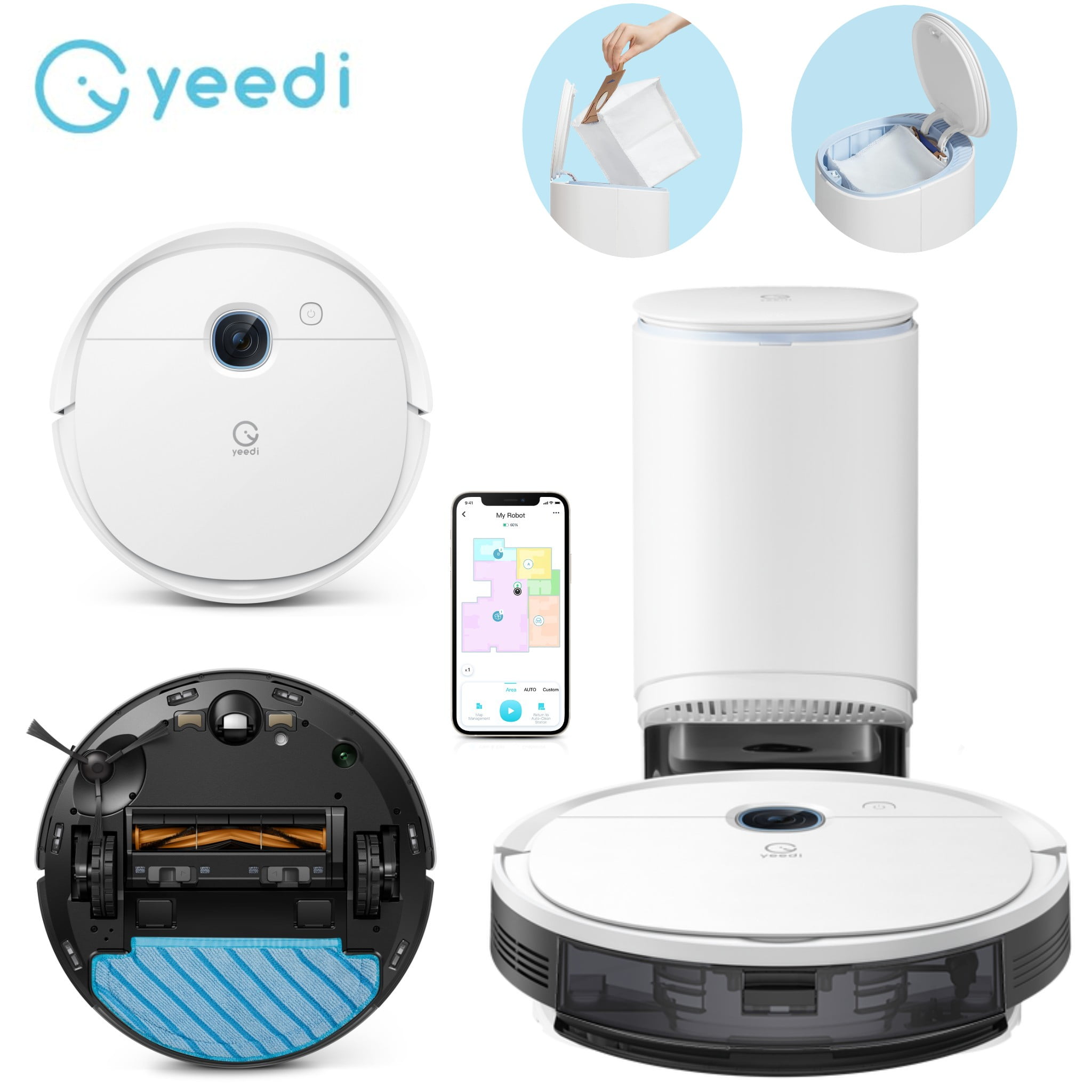 Yeedi Vac 2 with Self Empty Station Robot Vacuum Cleaner 3D Obstacle