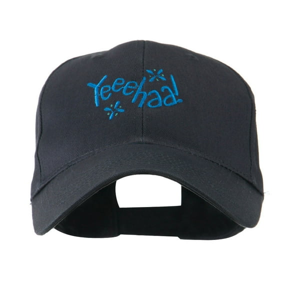 Yeeehaa Cowboy Saying Embroidered Cap - Navy OSFM
