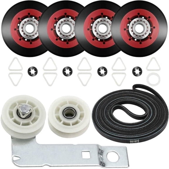 Yeefeoch Upgrade 4392067 Dryer Repair Kit with W10837240 Idler Pulley - Replaces Whirlpool Maytag Kenmore Dryer, Includes WPW10314173 & 661570V & 279640