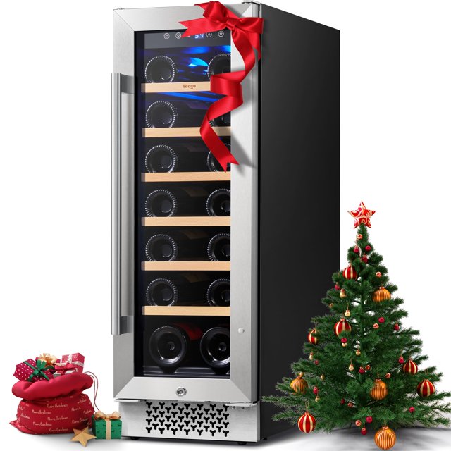 Yeego 12" Wine Cooler Refrigerator, 18 Bottles Wine Refrigerator with