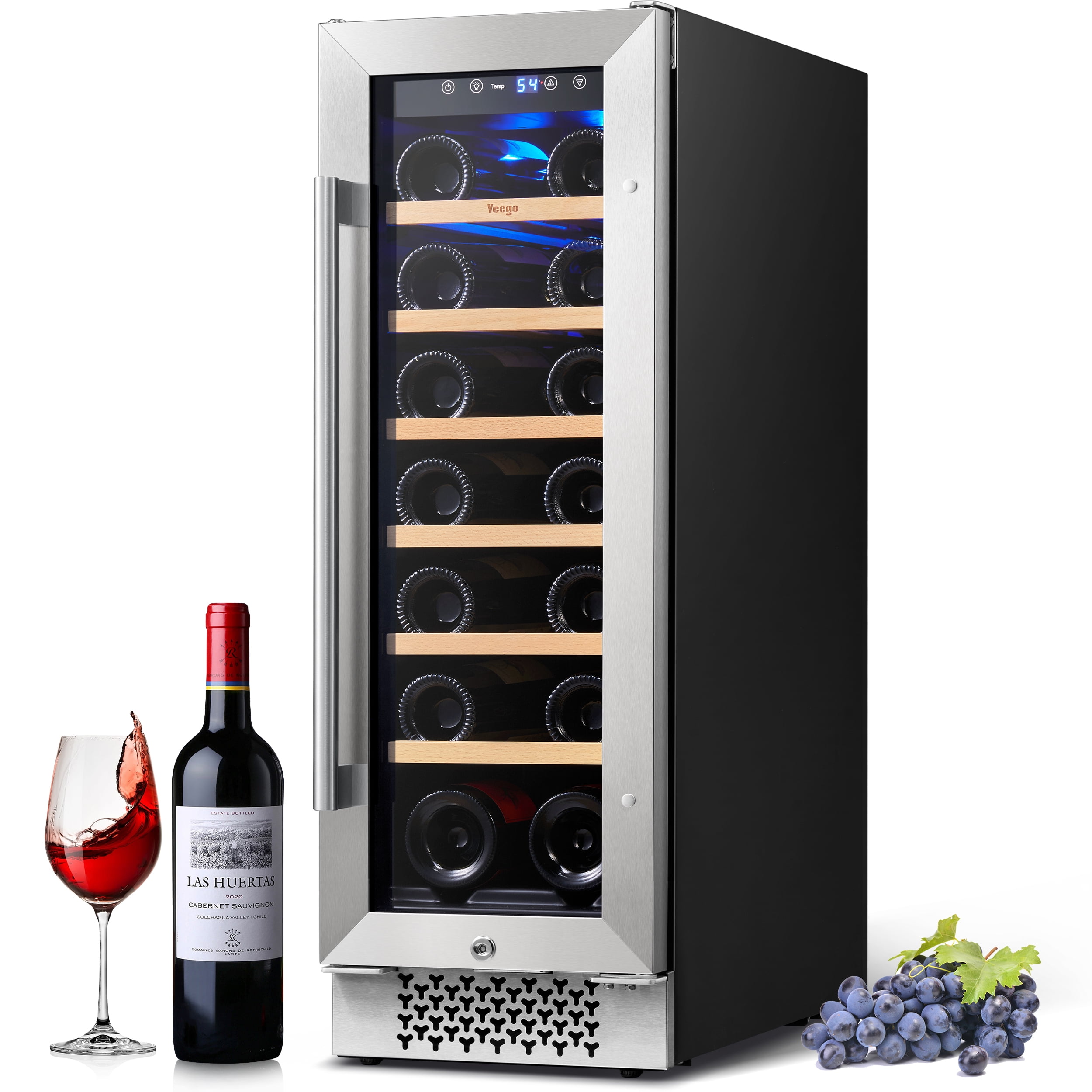 hOmeLabs Beverage Refrigerator and Cooler , 120 Can Mini Fridge with Glass Door for Soda Beer or Wine