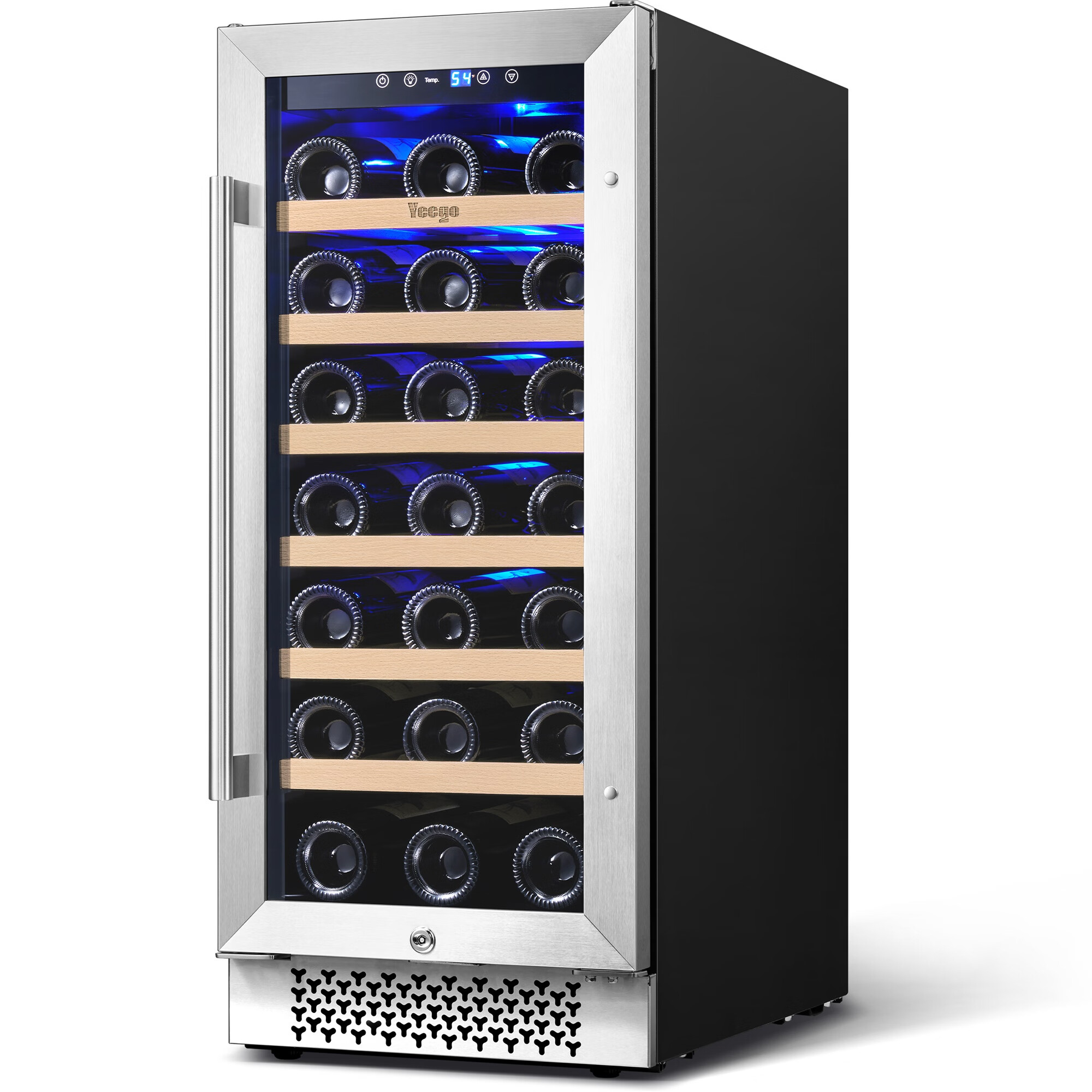 Yeego 15 Inch Wine Cooler Refrigerators,33 Bottle Wine Fridge,Freestanding & Builtin Wine
