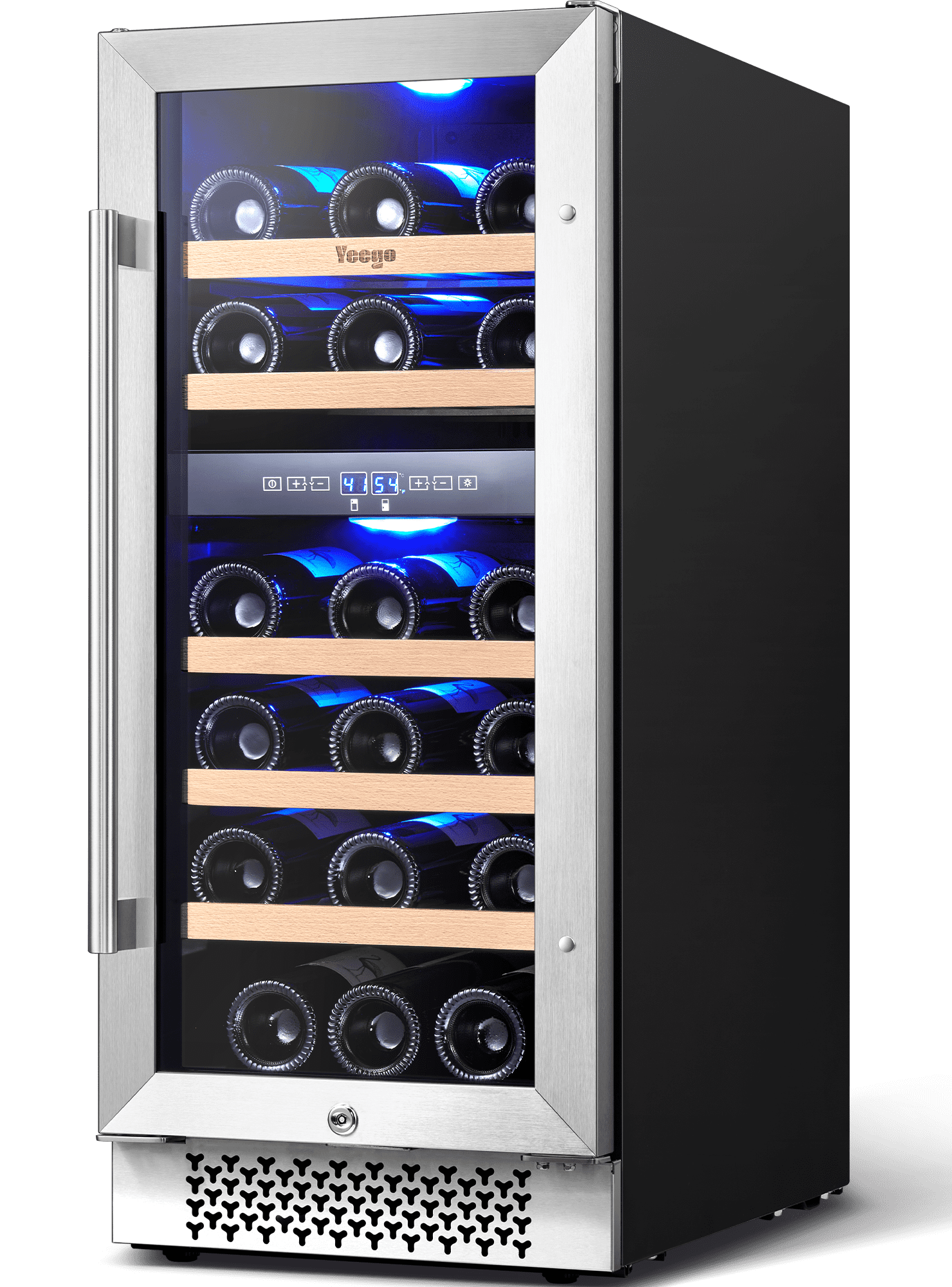 Yeego 30 in. Dual Zone 33 Wine Bottle and 80 Can Beverage Wine Cooler in Black Side by Side Built in or Freestanding Fridge YEG BSWS15 23 HD   The Home Depot