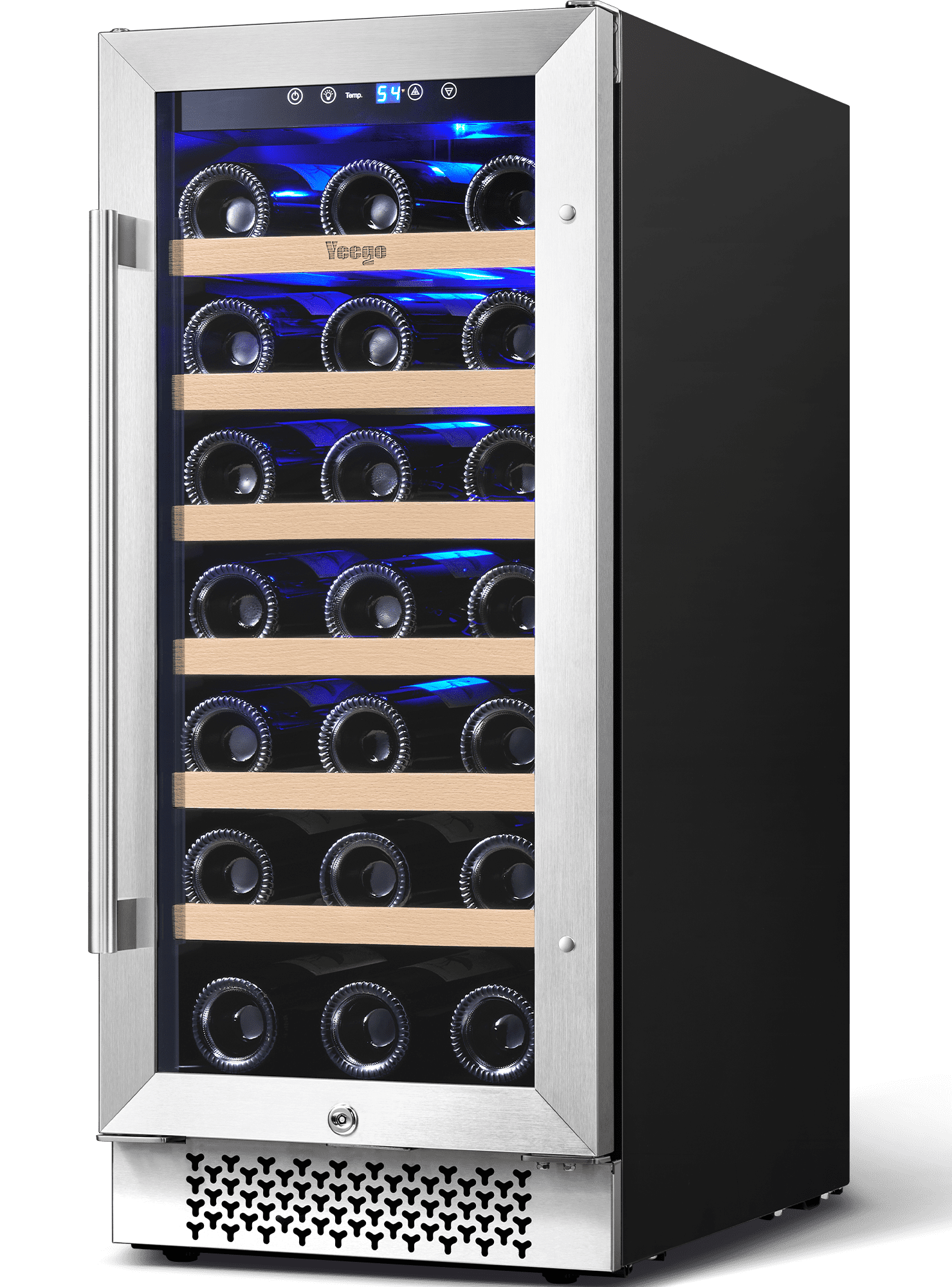 Yeego 15" Wine Refrigerator, 33 Bottle Wine Cooler with DoubleLayer
