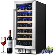 Yeego 15" Wine Refrigerators, 33 Bottle Wine Fridge,Freestanding & Built-in Wine Cooler