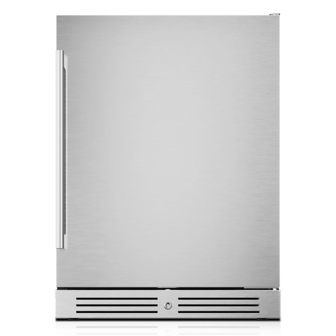 Yeego 24 Inch Beverage Refrigerator, Built-in Outdoor Beverage Cooler with Stainless Steel Door for Soda Beer Wine