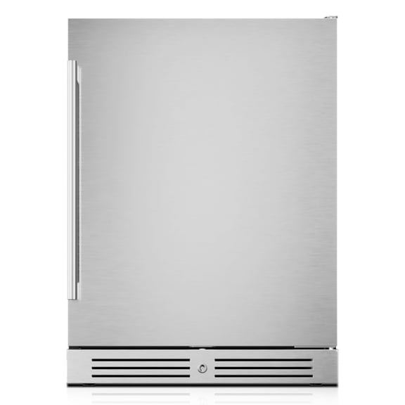 Yeego 24" Built‑in Beverage Fridge, 160 Cans Capacity, Outdoor Rated, Stainless Steel Beverage Cooler for Indoor Outdoor Use
