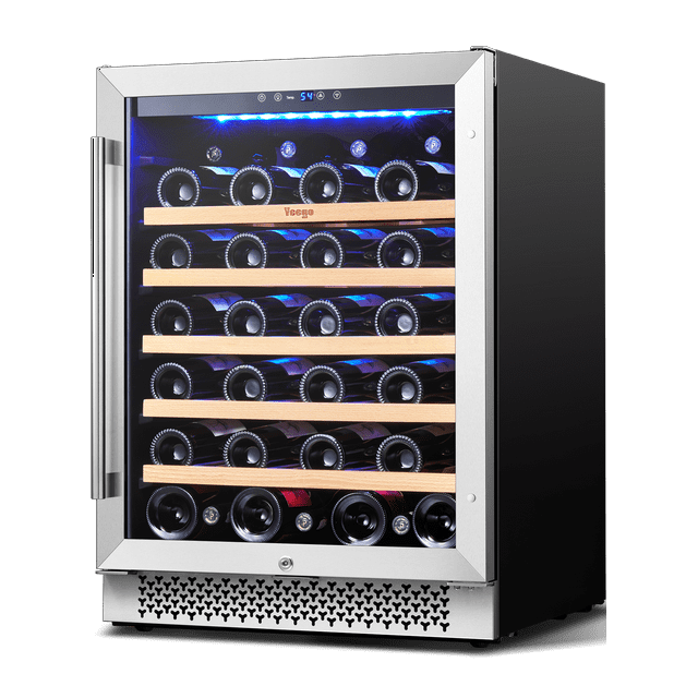 Yeego 24" Wine Cooler, 52 Bottle Wine Refrigerator Builtin or