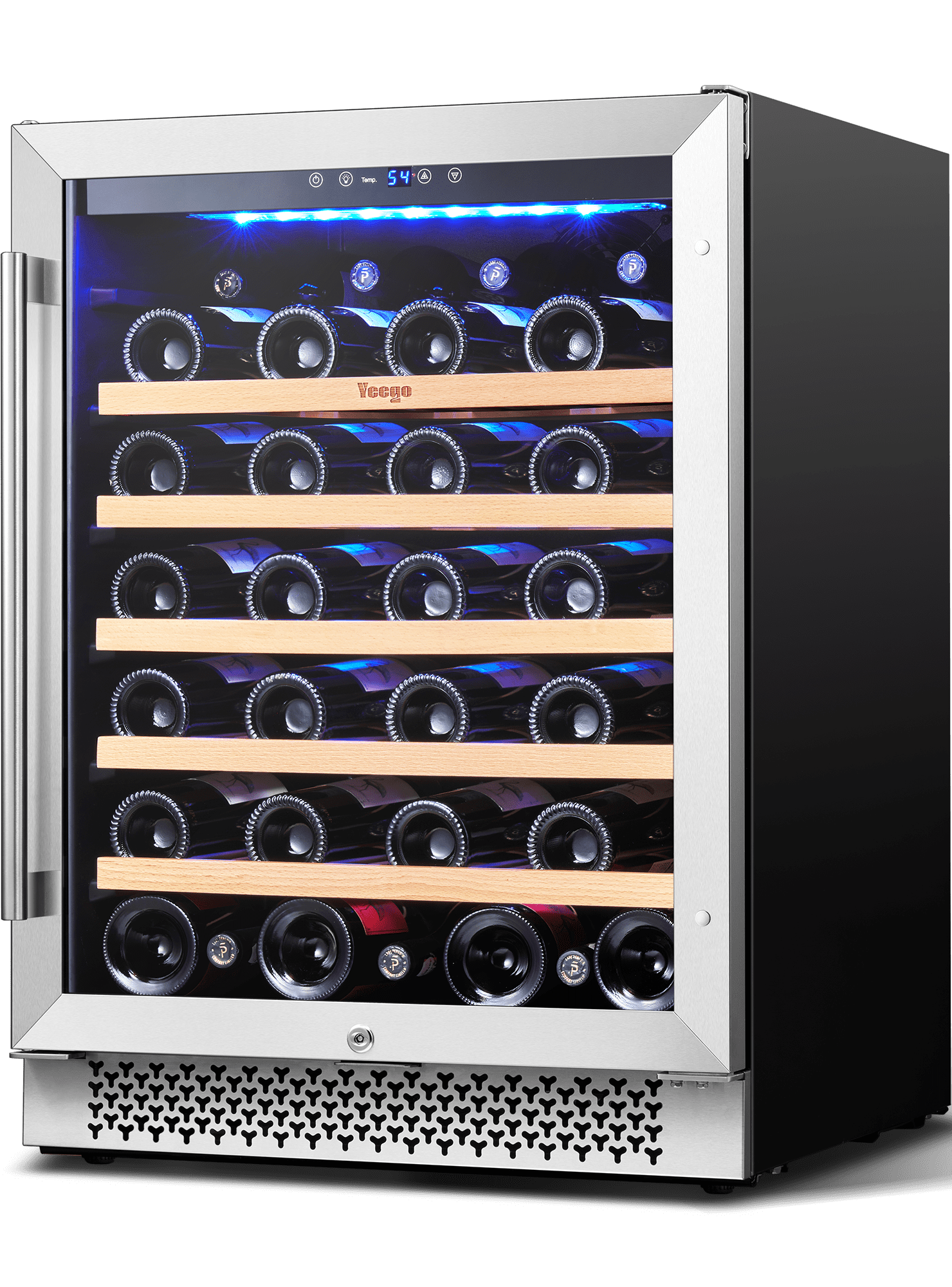 Yeego 24" Wine Cooler, 52 Bottle Wine Refrigerator Builtin or