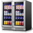 thumbnail image 1 of Yeego 30" Beverage Refrigerator, Two 15'' Beverage Cooler for Beer Drink Soda, Hold 160 Cans, 1 of 9