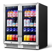 Yeego 30" Beverage Refrigerator, Two 15'' Beverage Coolers Fridge Under Counter for Beer Drink Soda, Hold 160 Cans
