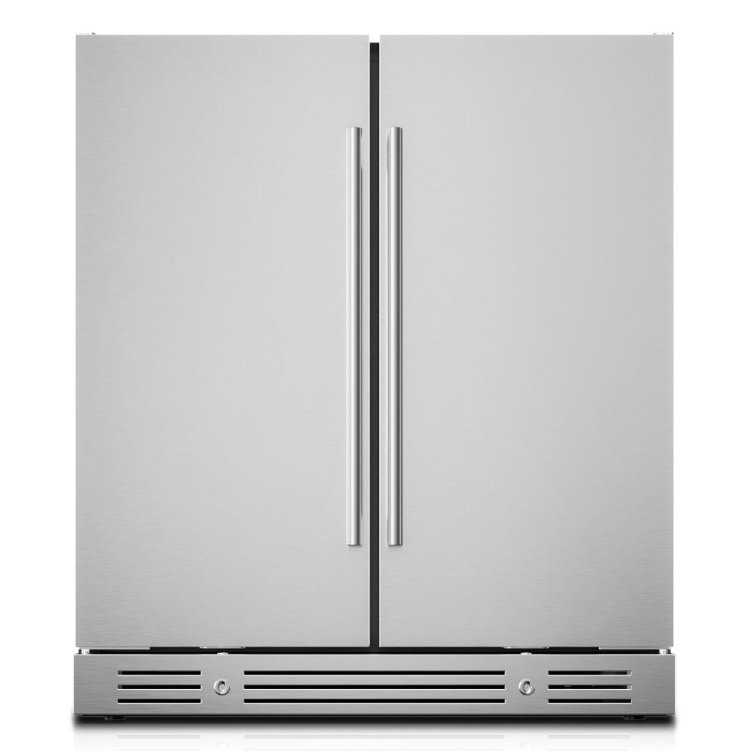 Yeego 30 Inch Outdoor Dual Zone Wine & Beverage Fridge, 80 Can 33 Bottle, 6.01Cuft Built-in Refrigerator, Energy Star Certified