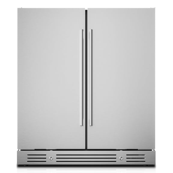 Yeego 30 Inch Outdoor Dual Zone Wine & Beverage Fridge, 80 Can 33 Bottle, 6.01Cuft Built-in Refrigerator, Energy Star Certified