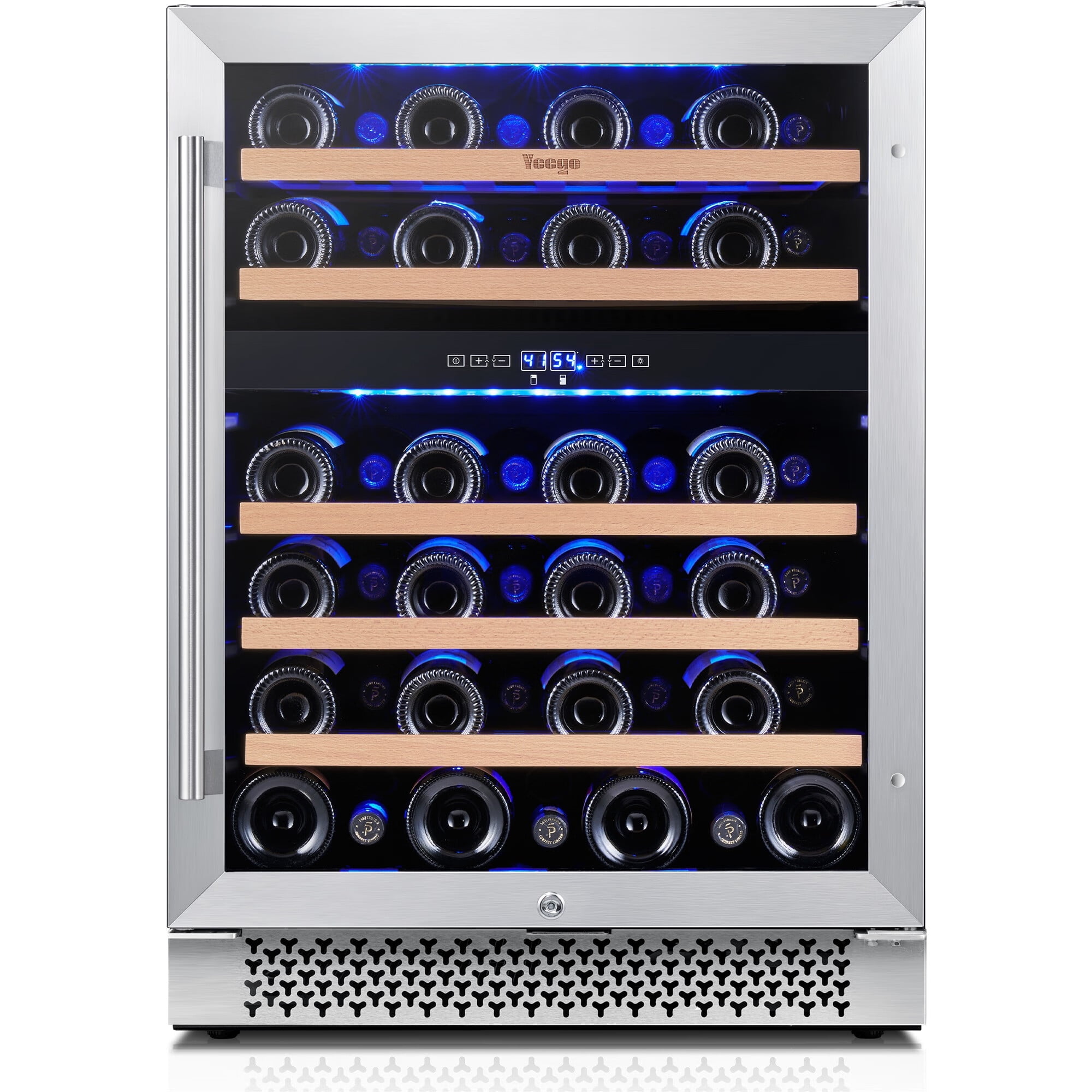 Yeego 48 Bottle Dual Zone Wine Cooler, Builtin or Freestanding Wine