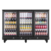 Yeego 3-Door Back Bar Beverage Cooler, 11.3 Cu.Ft Commercial Under Counter Beverage Refrigerator, 324 Cans Capacity, 32-50 F, Glass Door, Adjustable Shelves for Bar Restaurant Store