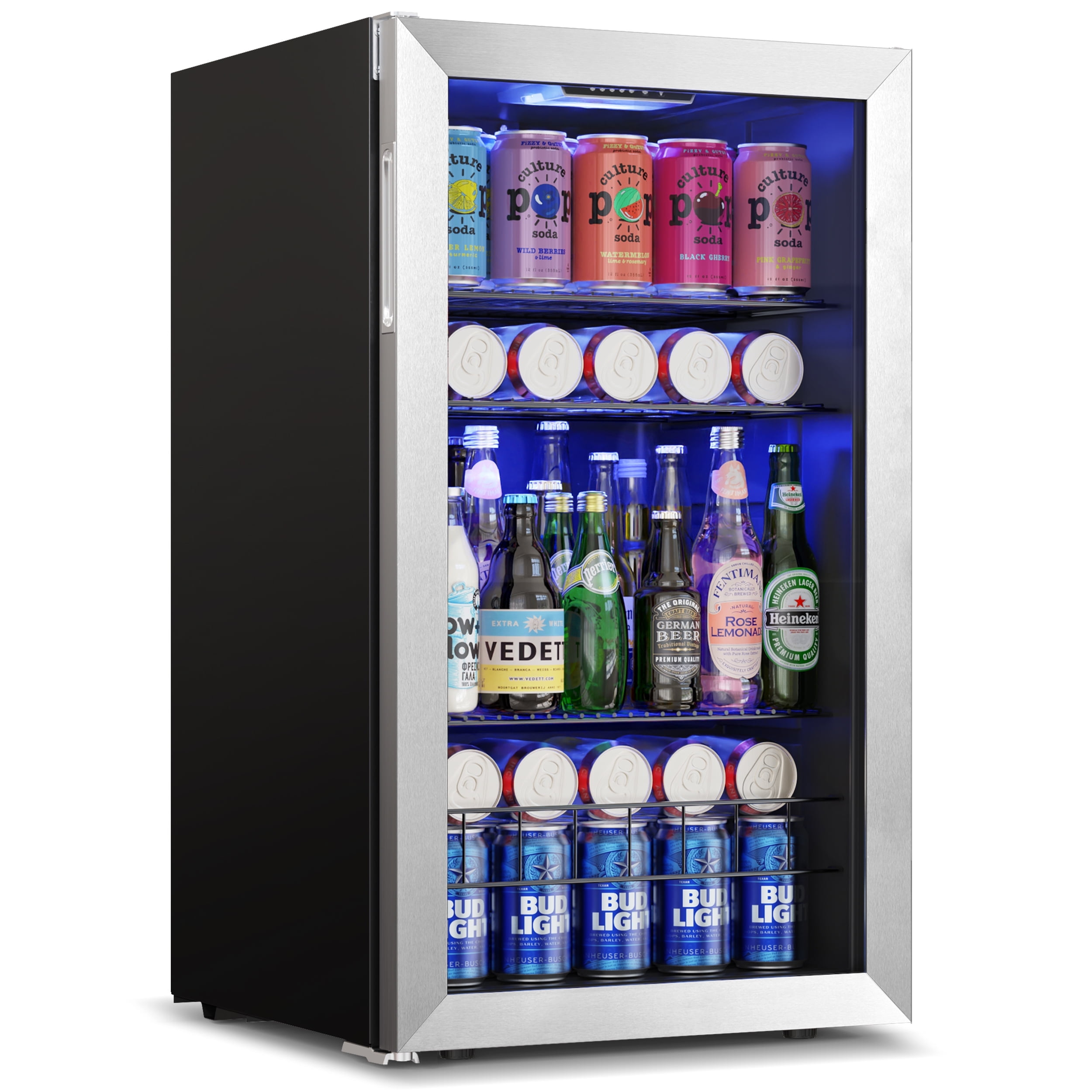 Yeego 34 Bottle Wine Refrigerator Cooler, Freestanding Wine Cellars for Home, Office, Black