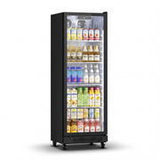 Yeego Commercial Beverage Refrigerator, 10.81 Cu.Ft Glass Door Drink Cooler with Adjustable Shelves, Auto-Defrost, 32-50 F for Retail Store Restaurant Bar