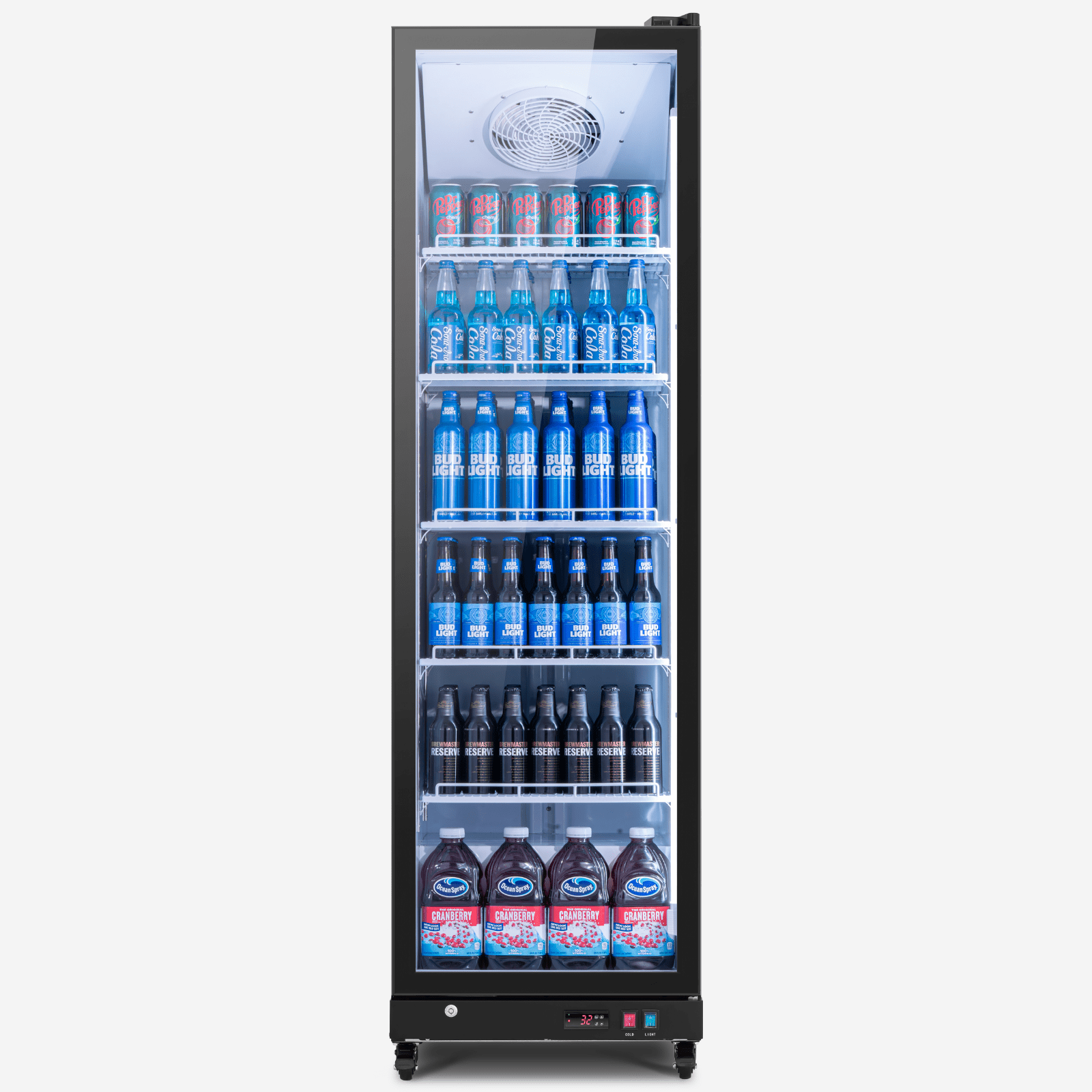 Yeego 12.36 Cu. Ft Commercial Refrigerator,200 Cans Merchandiser Refrigerator with LED Light & Adjustable Shelves