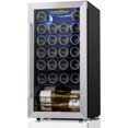 Yeego Wine Fridge, 12 Bottle Small Wine Cooler 3865℉ Free Standing