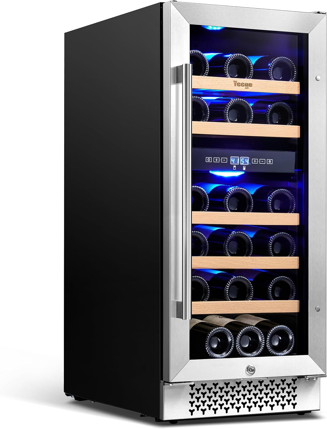 Yeego Wine Fridge Dual Zone 15 Inch, 28 Bottles Wine Cool Refrigerator