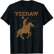 Yeehaw Bull Riding Texas Funny Western Cowboy Gift Cowboy T-Shirt