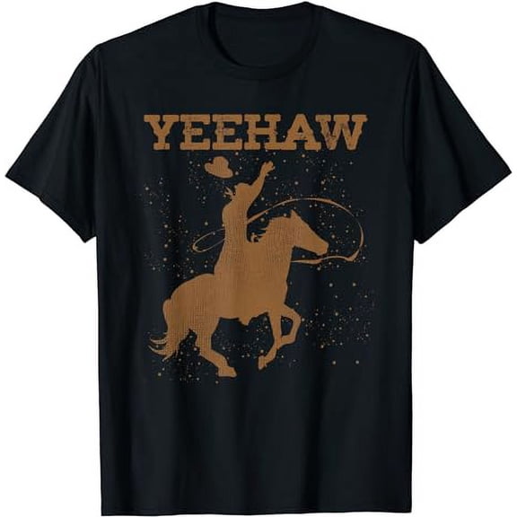 Yeehaw Bull Riding Texas Funny Western Cowboy Gift Cowboy T-Shirt