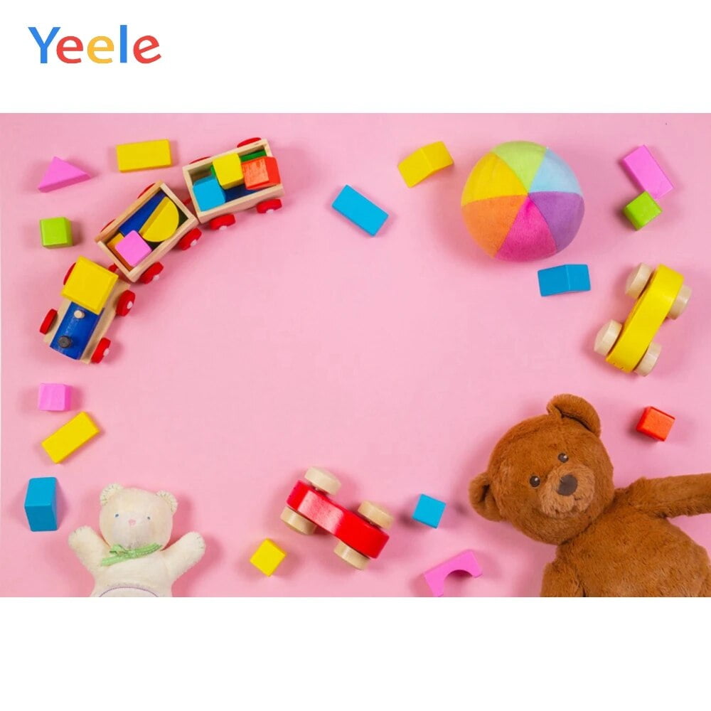 Yeele Photocall Cement Wall Blocks Baby Birthday Backdrop Props
