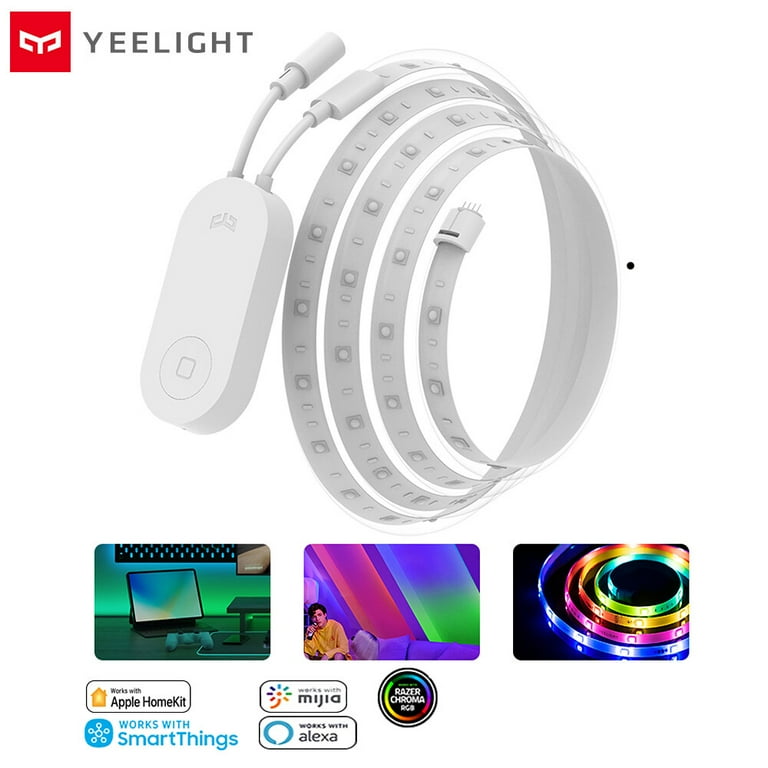 Yeelight Smart Color LED Chameleon Light Strip Pro RGB Ambient Light Strip Flexible Cabinet Light Decoration Works With Apple HomeKit Alexa Google SmartThings Walmart