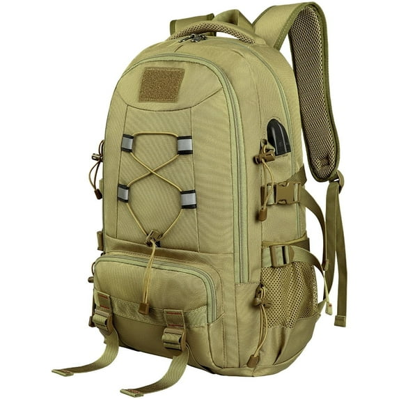 Yeenor 17.3" Laptop Backpack with USB Charging Port 45L Water Resistant(Yellow)