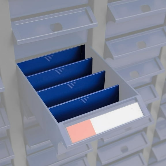 Yeeoy 100 Pack Cabinet Drawer Dividers, Plastic Drawer Organizer, Drawers Separators for Office Organization and Storage, Blue