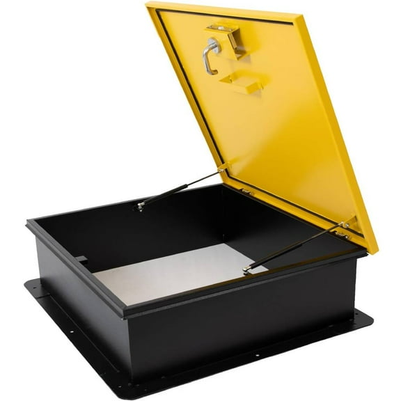 Yeeoy 35"L x 40"W Steel Roof Access Hatch, Roof Security Door with Door Latch for Manufacturing Plant, Warehouse, Commercial Properties, 80 Degree Lid