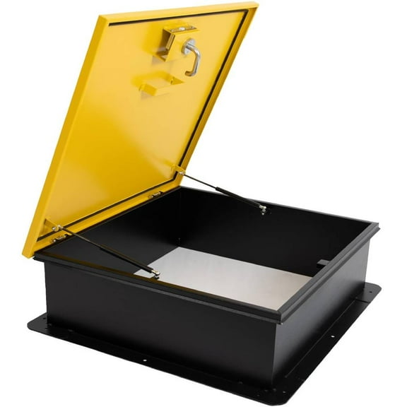 Yeeoy 36"L x 37"W Steel Roof Access Hatch, Roof Security Door with Door Latch for Manufacturing Plant, Warehouse, Commercial Properties, 80 Degree Lid