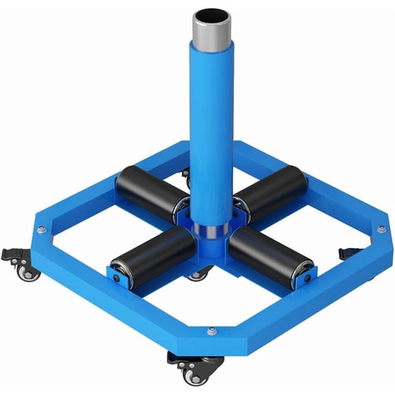 Yeeoy Cable Reel Turntable, 1000 lbs Load Capacity, Blue, Wire Spool Rack with Lockable Wheels, Portable Cable Caddy, Holds Cable Reels Up to 36" Diameter