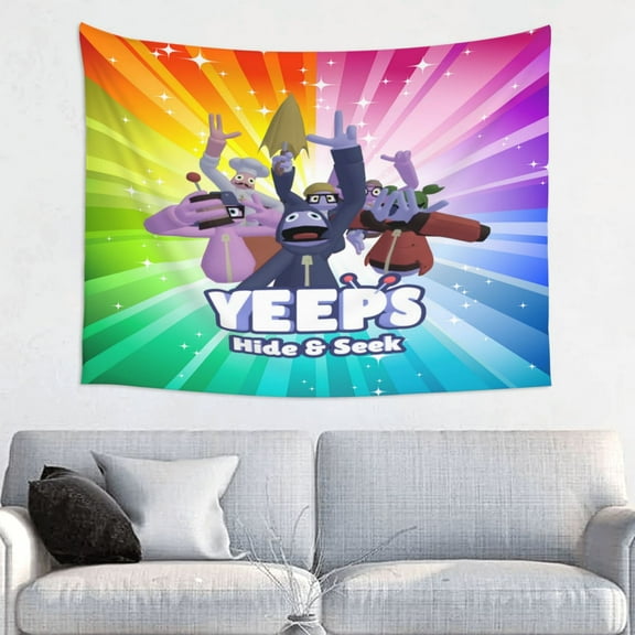 Yeep-s Hide and See Tapestry Kawaii Tapestry Room Decor Aesthetic Cute Room Decor Anime Tapestry For Bedroom Living Room Teen Girl Room Decor Wall Decoration Tapestry Wall Hanging 29x37in