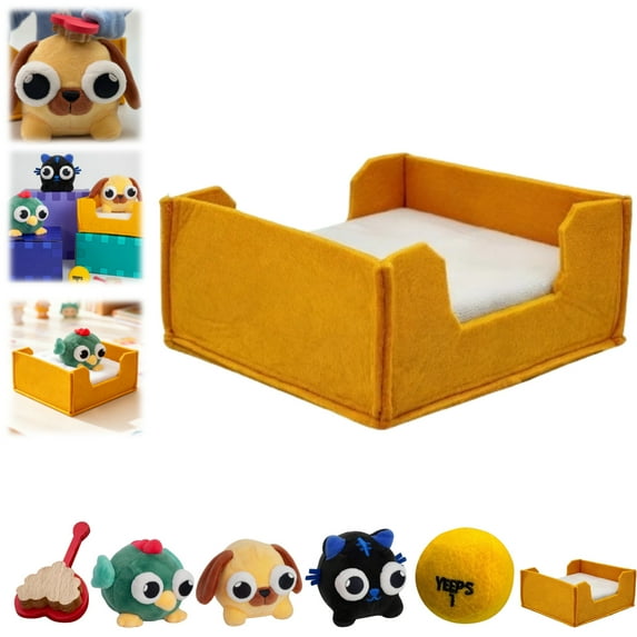 Yeeps Pet Bed Plush Doll 5.91 Inch Cotton Plushie Toys Collectable Anime Stuffed Animals Toy Soft Dolls Christmas Valentine's Day Birthday Gifts for Boys Girls Friends (1PCS)