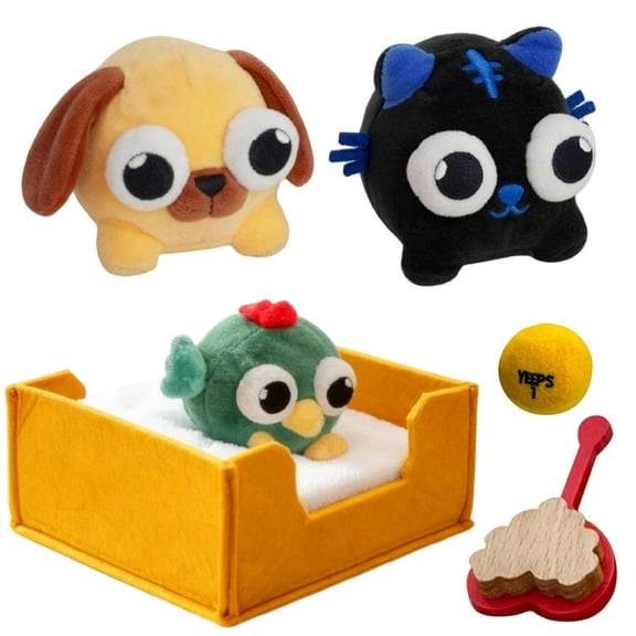 Yeeps Pet Hide and Seek Plush Doll Stuffed Animals Plushie Dolls Anime Collectable Soft Toy Cotton Toys Birthday Christmas Gifts for Boys Girls Friends - A