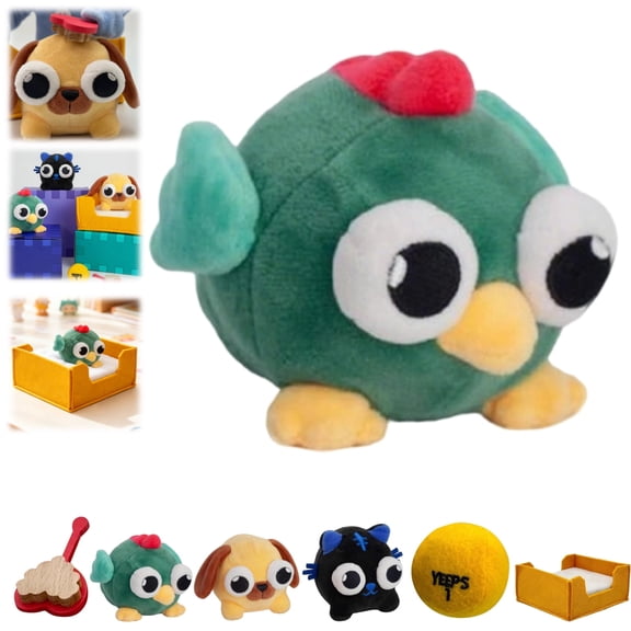 Yeeps Plush Pet Dog Plush Toy,Plush Toy Soft Plushie Doll with Magnetic Features Cotton Collectible Stuffed Animal Anime Style for Display and Gifting