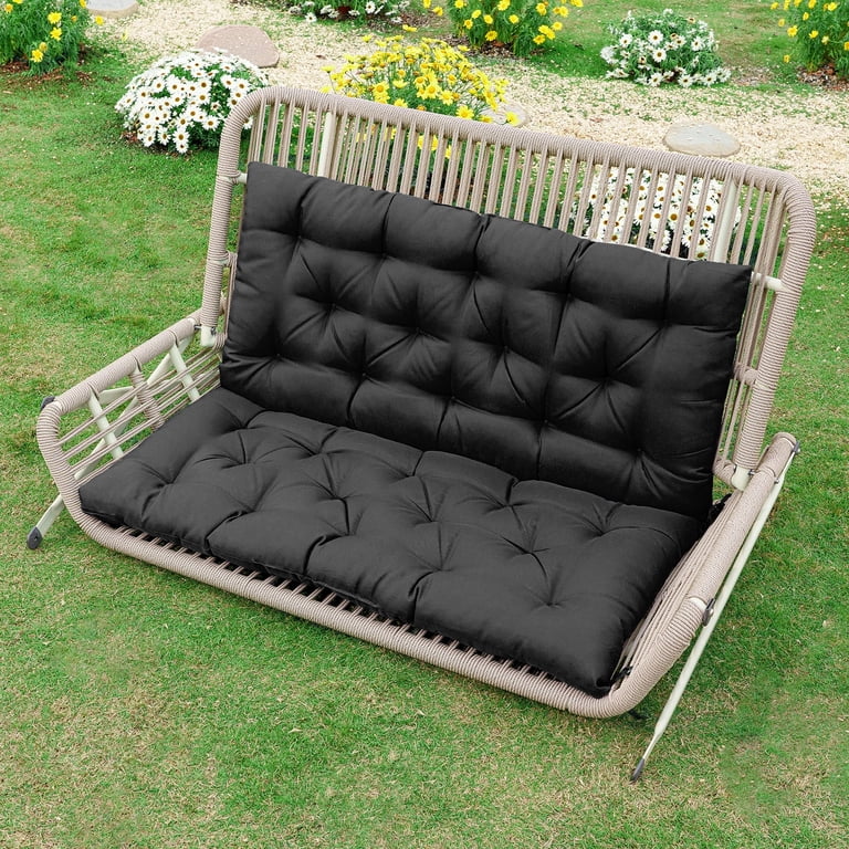 YEERSWAG 42x40x4.5 inch Outdoor Bench Cushion, Waterproof, Non