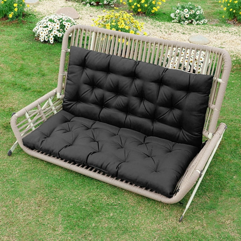 YEERSWAG 42x40x4.5 inch Outdoor Bench Cushion, Waterproof, Non