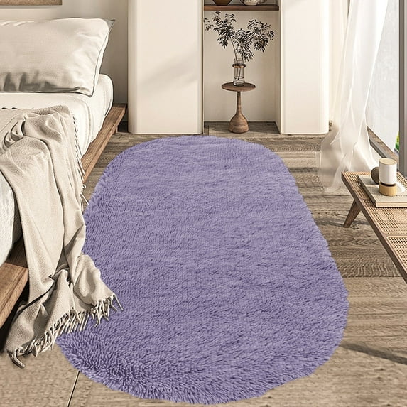 Yeerswag Kids Fluffy Soft Kids Purple Area Rugs, 2.6 x 5.3 ft