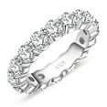 thumbnail image 1 of Yeesoth Cubic Zirconia Eternity Rings for Women 14K White Gold Plated Sterling Silver 4mm Round Cut CZ Eternity Band Wedding Rings, 1 of 7