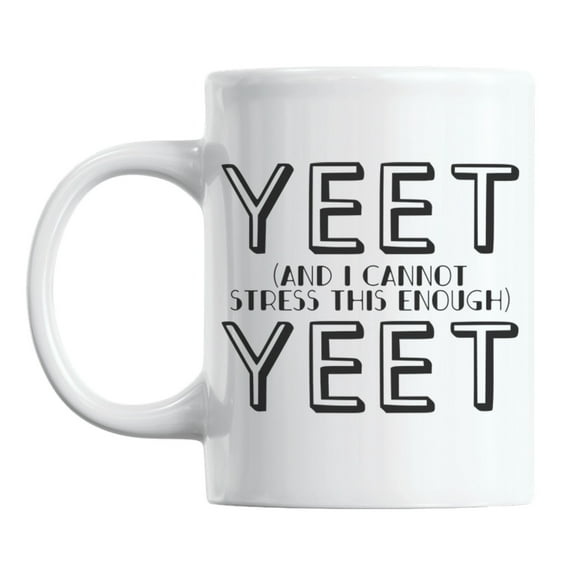 Yeet, I Cannot Stress This, Gen or Generation Z Slang Coffee & Tea Mug (11oz)