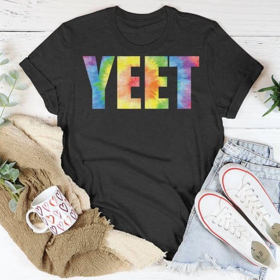 Yeet Meme Dank Meme Graphic Cotton T-Shirt Unisex Adult Soft Breathable Tee Casual Comfortable Everyday Wear, Size S, Color Black